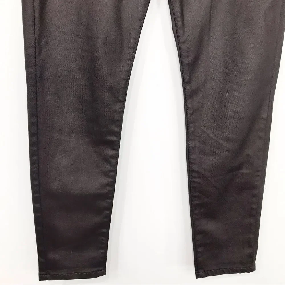Banana Republic Factory Brown Barn Red Waxed Denim Skinny Fit Jeans